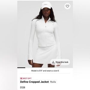 NWOT Lululemon Define Cropped Jacket Nulu